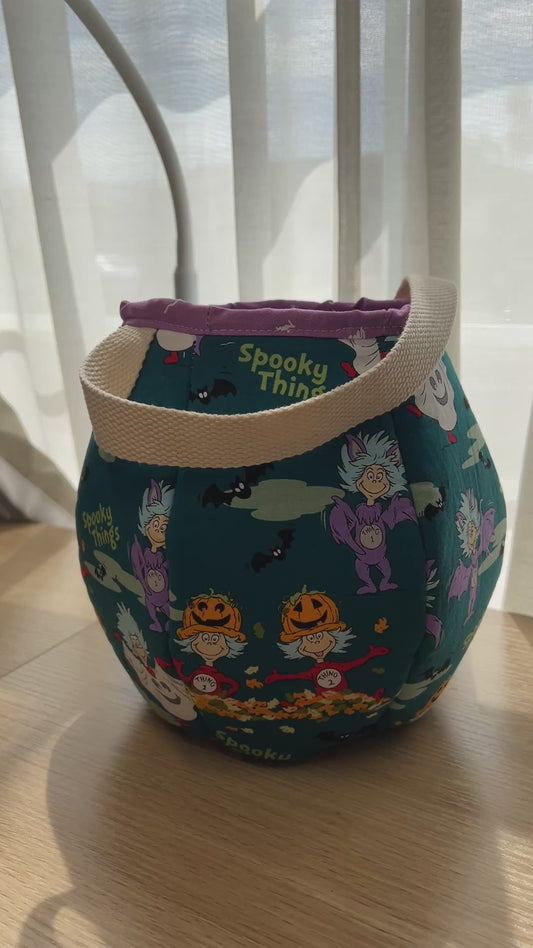 Thing 1 and Thing 2 trick or treat basket